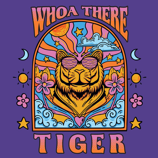 "Whoa There Tiger" Long Sleeve Tee | Kids' Graphic Tee | Sizes 2T-YXL